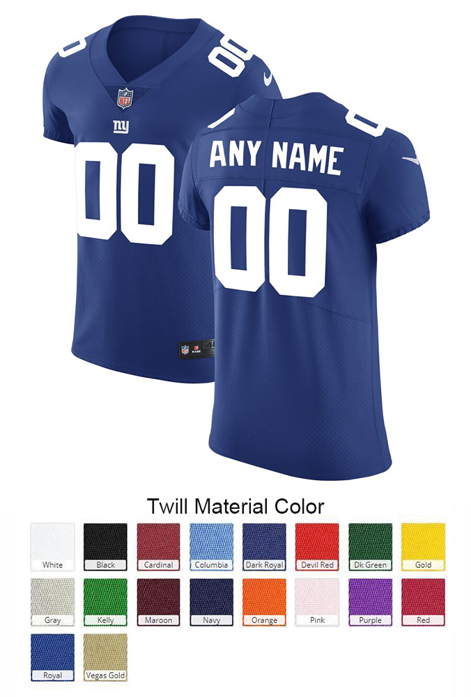 New York Giants Custom Letter and Number Kits For Home Jersey Material Twill